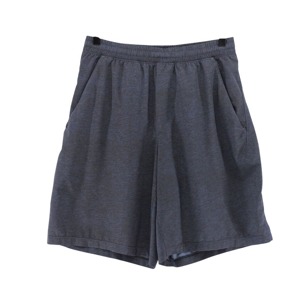Lululemon M Pace Breaker Short Heathered Texture Printed Gray Deep Coal